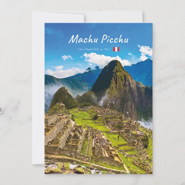 Machu Picchu, Peru - Inca Citadel Ruins Invitation (Front)