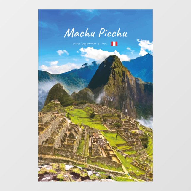 Machu Picchu, Peru - Inca Citadel Ruins Window Cling (Sheet)