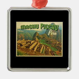 Machu Picchu Peru Metal Ornament