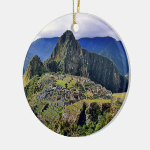 MACHU PICCHU - Peru - panorama Ceramic Ornament