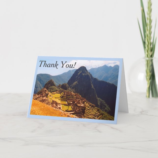 Machu Picchu Peru - South America Thank You Card (Front)