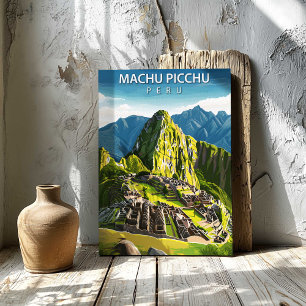 Machu Picchu Peru Travel Poster Canvas Wall Art