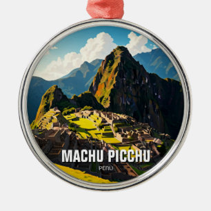Machu Picchu Peru Travel Souvenir Metal Ornament