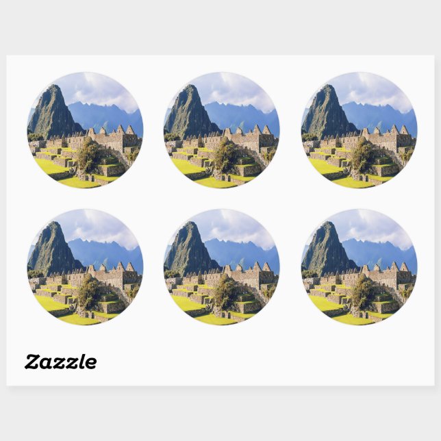 MACHU PICCHU - Peru - view Classic Round Sticker (Sheet)