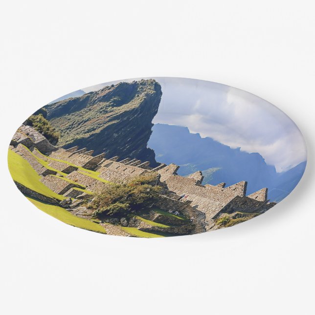 MACHU PICCHU - Peru - view Paper Plate (Angled)