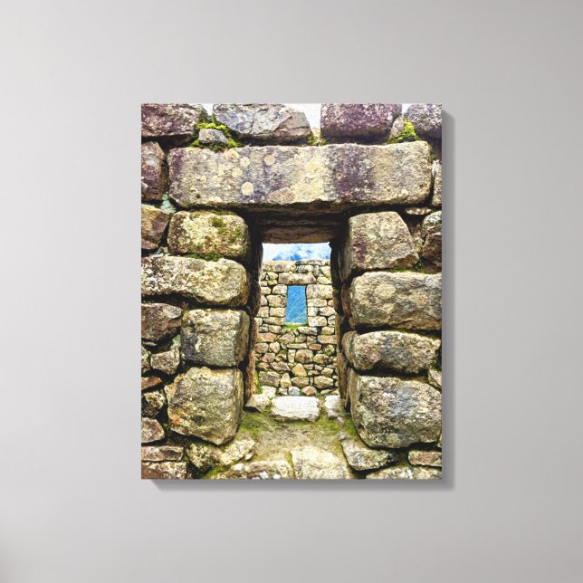 Machu Picchu Portal Stretched Canvas Print (Front)