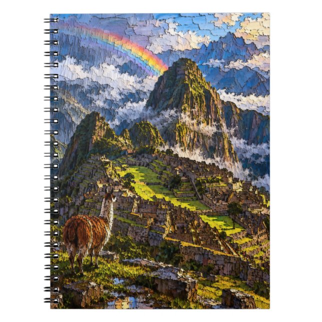 Machu Picchu Rainbow Notebook (Front)