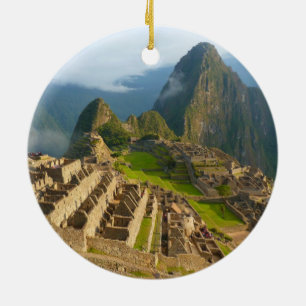 Machu Picchu ruins Ceramic Ornament