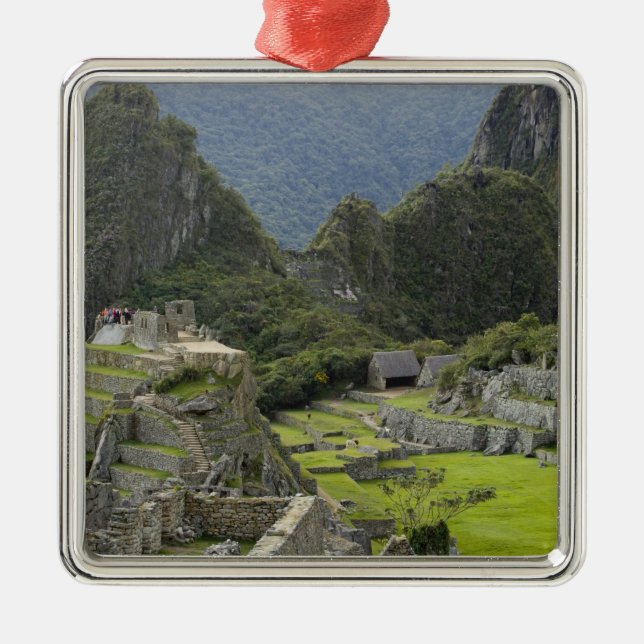Machu Picchu, ruins of Inca city, Peru. 2 Metal Ornament (Front)