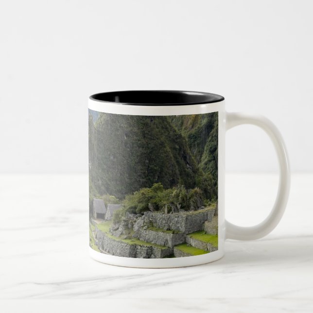 Machu Picchu, ruins of Inca city, Peru. 2 Two-Tone Coffee Mug (Right)