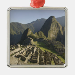 Machu Picchu, ruins of Inca city, Peru. Metal Ornament