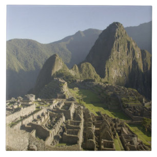 Machu Picchu, ruins of Inca city, Peru. Tile