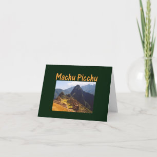 Machu Picchu Ruins Peru Sunrise Card