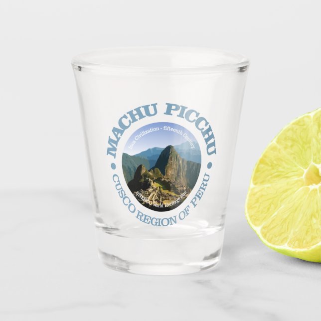 Machu Picchu Shot Glass (Front)