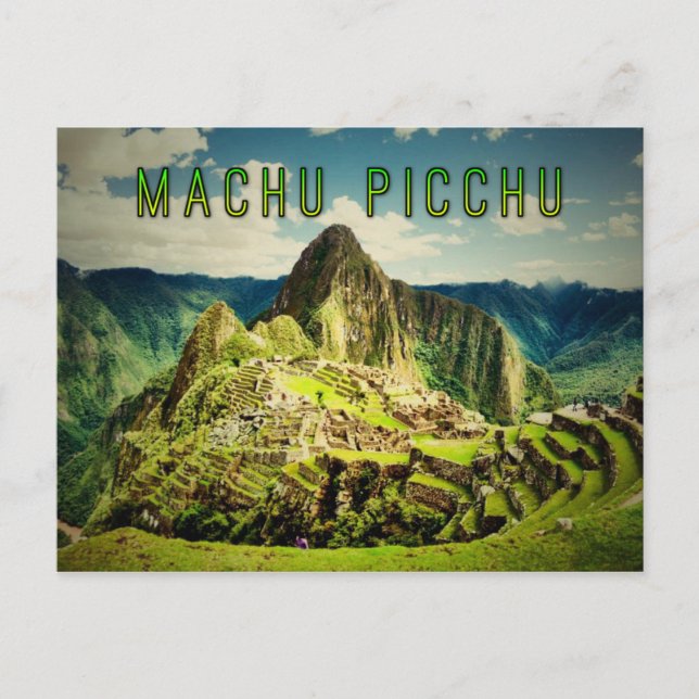 Machu Picchu stylized Postcard (Front)