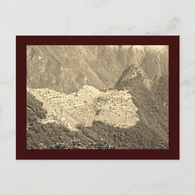 Machu Picchu Vintage Postcard (Front)