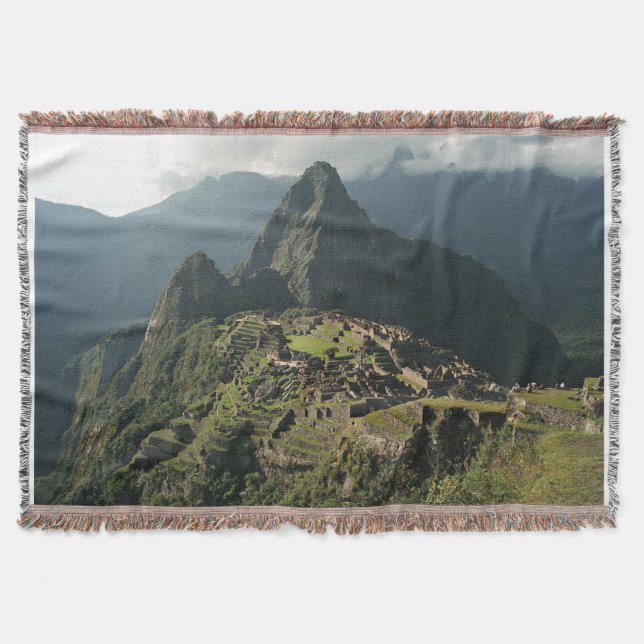Machu Picchu Woven Throw Blanket / Wall Hanging (Front)