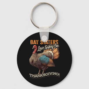 Machusetts Family Love Turkey Funny Thanksgiving Keychain