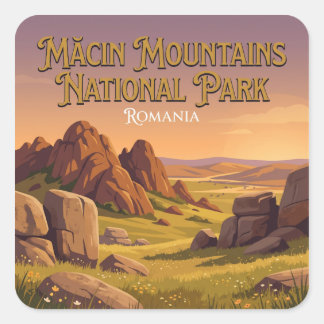 Măcin Mountains National Park Romania Square Sticker