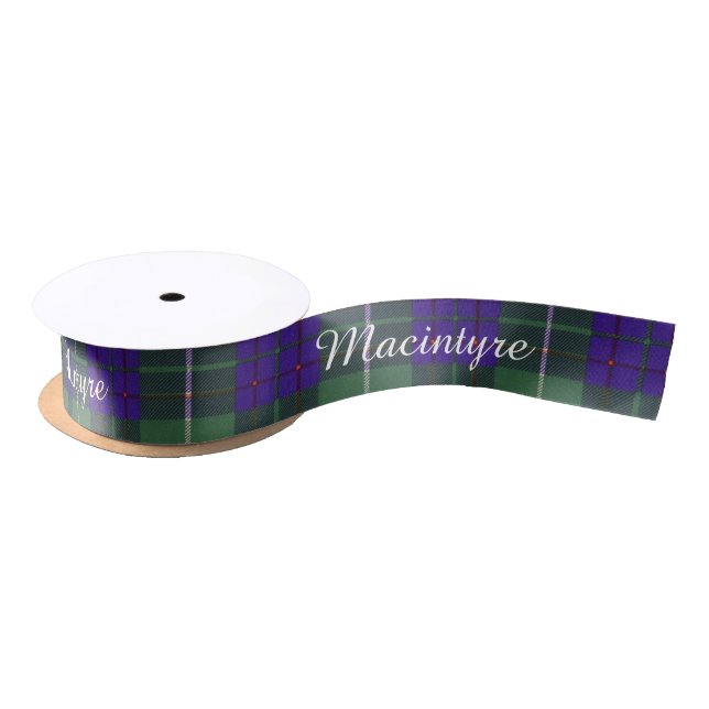 Macintyre clan Plaid Scottish tartan Satin Ribbon (Spool)
