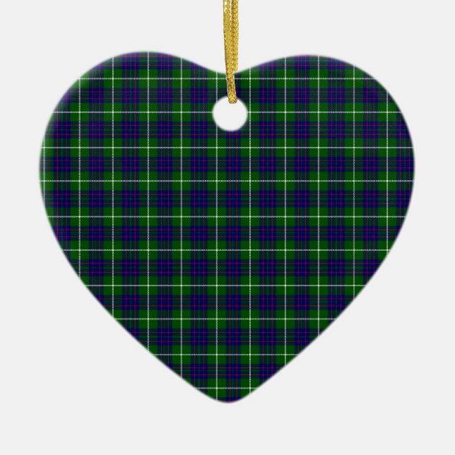 MacIntyre Tartan Ceramic Ornament (Front)
