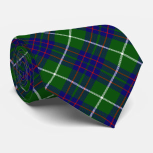 MacIntyre tartan green blue plaid Tie