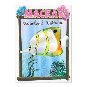 Mackay Australia Tropical travel poster