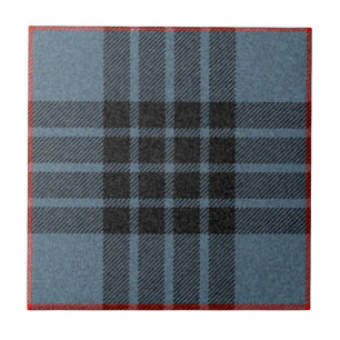 MacKay Blue Tartan Plaid Pattern Tile
