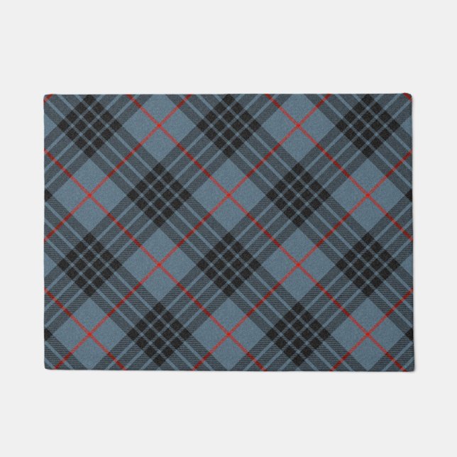 MacKay Blue Tartan Plaid Scottish Pattern Doormat (Front)