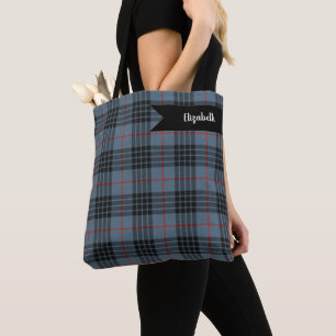 MacKay Blue Tartan Plaid Scottish Pattern Tote Bag