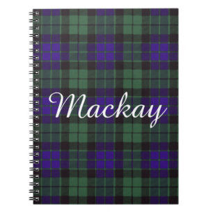 Mackay clan Plaid Scottish tartan Notebook