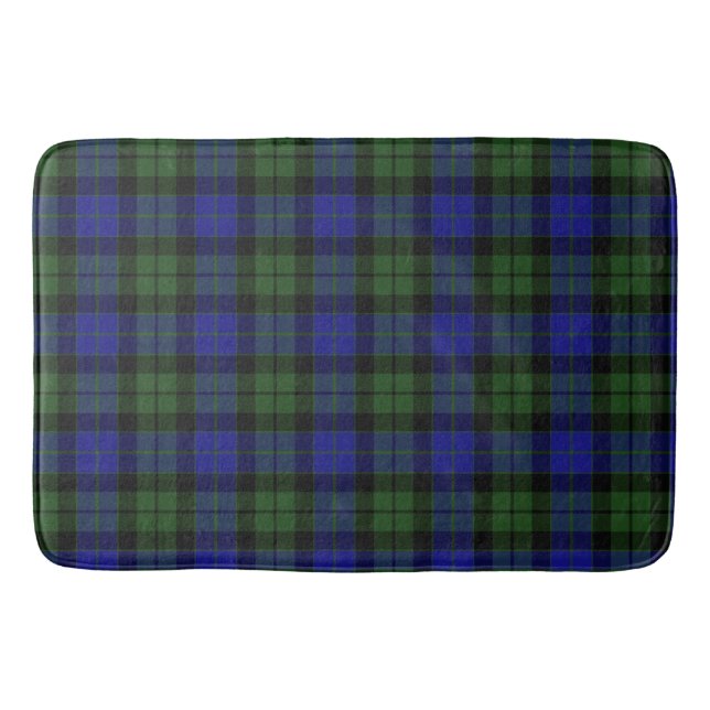 MacKay Green Scottish Clan Tartan Plaid Bath Mat (Front)