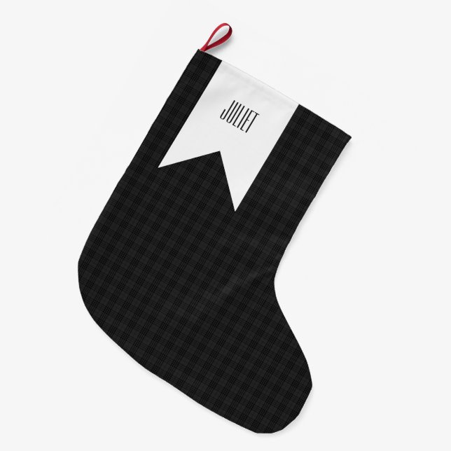 MacKay Marled Tartan Plaid Scottish Pattern Large Christmas Stocking (Front (Hanging))