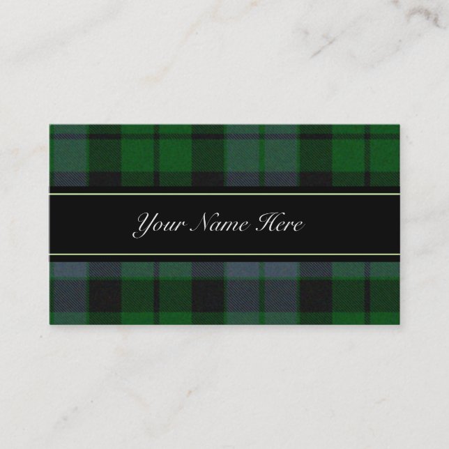 MacKay Scottish Tartan Plaid Business Card (Front)