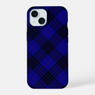 MacKay tartan blue black plaid iPhone 15 Case