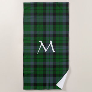 MacKay Tartan Plaid Monogrammed Beach Towel