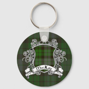 MacKay Tartan Shield Keychain