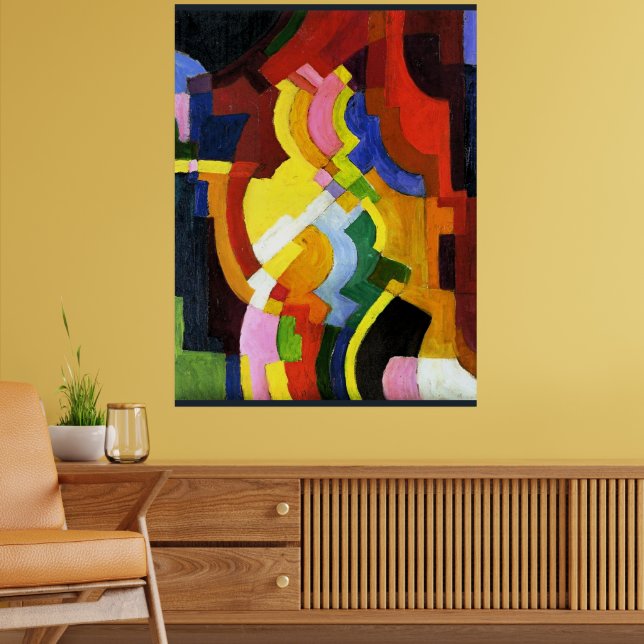 Macke - Farbige Formen III, abstract artwork, Poster (Living Room 2)