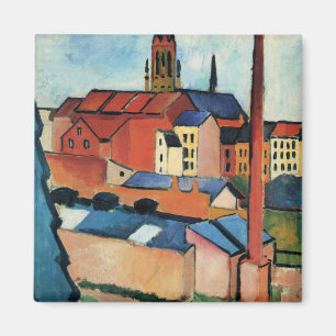Macke - St. Mary's with Houses and Chimney (Bonn)  Magnet