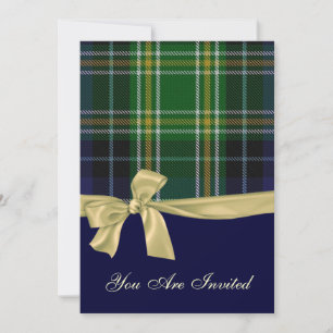 MacKellar Plaid Wedding Rehearsal Dinner Invitation