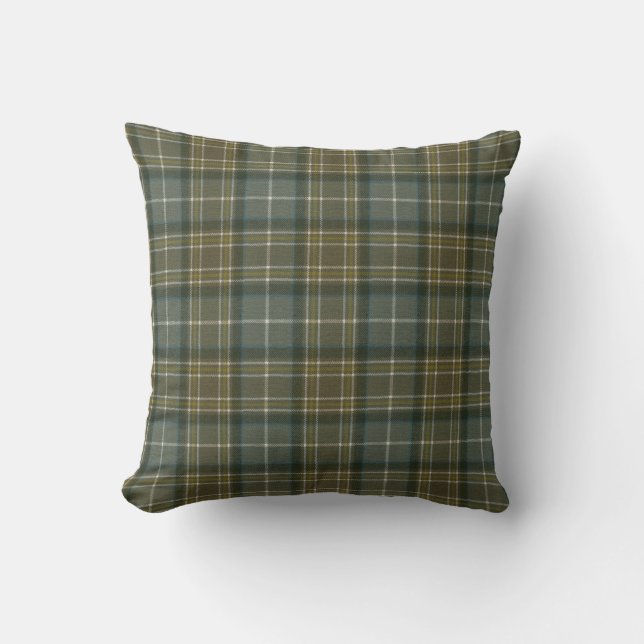 MacKellar Weathered Original Scottish Tartan Throw Pillow (Front)