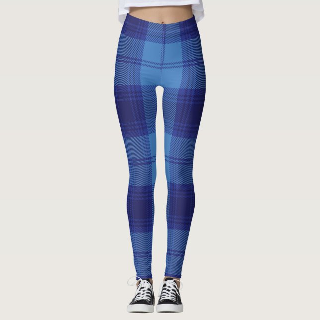 mackenzie purple tartan  christmas Scottish Scotla Leggings (Front)