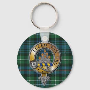 MacKenzie Tartan & Badge Keychain