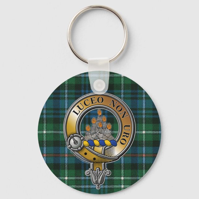 MacKenzie Tartan & Badge Keychain (Front)