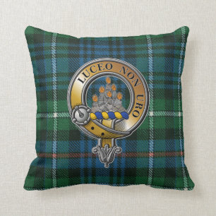 MacKenzie Tartan & Badge Throw Pillow