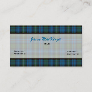 MacKenzie Tartan Plaid Custom Business Card