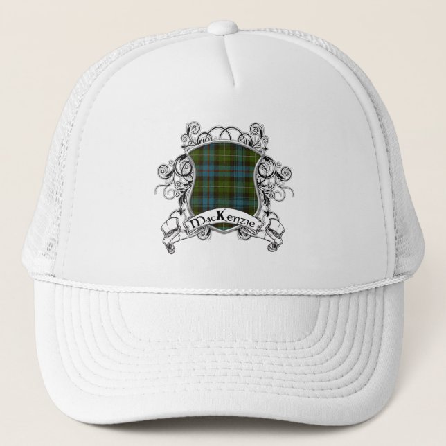 MacKenzie Tartan Shield Trucker Hat (Front)