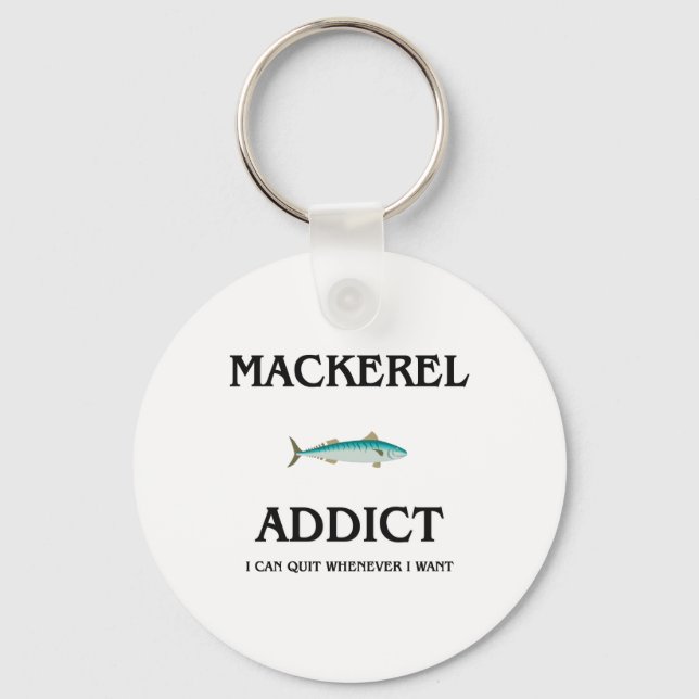 Mackerel Addict Keychain (Front)