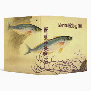 Mackerel Fish in the Ocean, Vintage Japonisme Art Binder