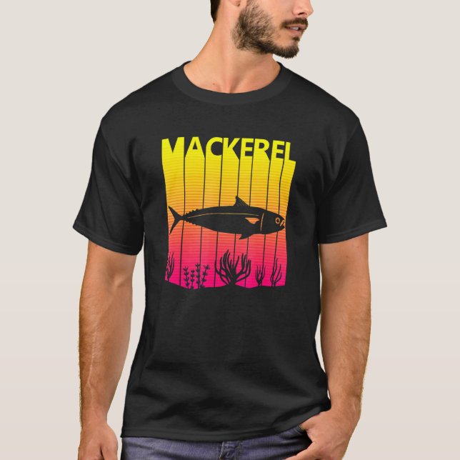 Mackerel Fish Retro T-Shirt (Front)